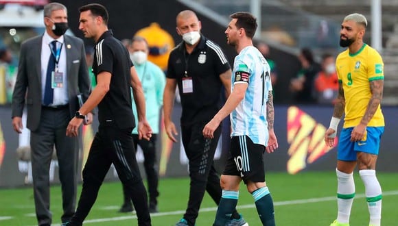 Argentina y Brasil, duelo por la fecha 6 de Eliminatorias Qatar 2022, quedó suspendido. (Foto: EFE)