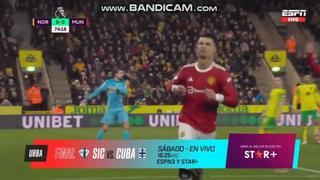 En su especialidad: Cristiano Ronaldo puso el 1-0 vía penal del Man. United vs. Norwich [VIDEO]