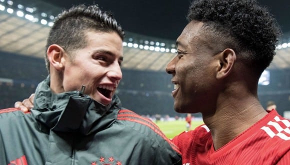 James y Alaba jugaron juntos en el Bayern Munich. (Foto: Goal)