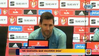 ¿Lo respalda? Lionel Messi no se guardó nada y habló de la continuidad de Ernesto Valverde en Barcelona