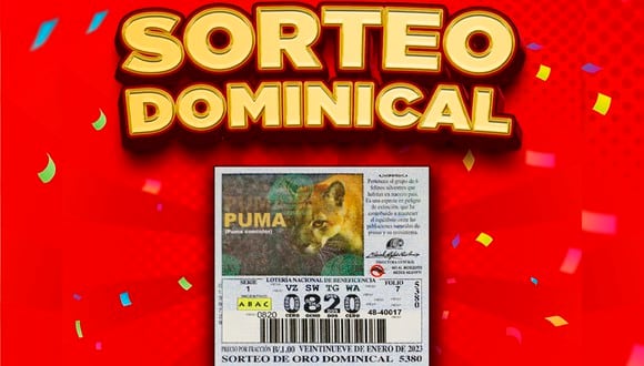 Lotería Nacional de Panamá del domingo 29 de enero (Foto: Lotería Nacional de Panamá).