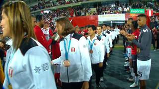 Medallistas de Lima 2019 recibieron un homenaje en la previa del amistoso entre Perú y Uruguay [VIDEO]