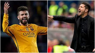 Simeone y Piqué discutieron fuerte en vestuarios tras Barcelona - Atlético