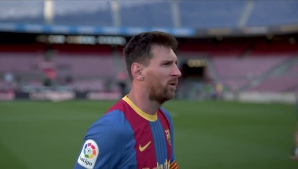 El gesto de Lionel Messi después del Barcelona vs. Atlético de Madrid. (Foto: LaLiga)