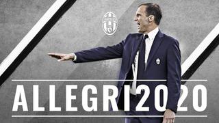 Una noticia que lo pone Allegri: Juventus renovó con su técnico hasta el 2020