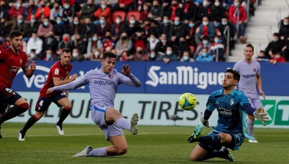 Barcelona empató 2-2 con Osasuna en El Sadar por la jornada 18 de LaLiga Santander. (Foto: EFE)