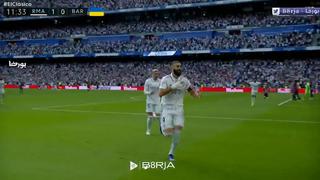 Espectacular jugada: golazo de Benzema para el 1-0 del Real Madrid ante Barcelona [VIDEO]