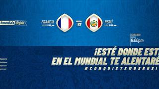 Perú vs. Francia EN VIVO: horarios en el mundo para que no te pierdas el partido de la bicolor en Rusia 2018
