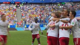 Dinamarca se adelanta: Eriksen anotó el primer gol ante a Australia y complica a Perú [VIDEO]