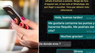 Quiso pedir cita en una peluquería por WhatsApp, pero cometió un error que se volvió viral