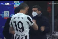 Furioso por la derrota: Bonucci encaró a dirigente del Inter por celebrar a su lado [VIDEO]