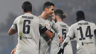 Con gol de Cristiano Ronaldo: Juventus venció 3-0 Sassuolo y no se mueve de la punta de la Serie A de Italia