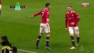 Apareció el ‘Comandante’: gol de Cristiano Ronaldo para el 3-0 del United vs. Burnley [VIDEO]