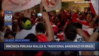 En juego la localía: hinchada peruana realizó tradicional banderazo en Río de Janeiro [VIDEO]