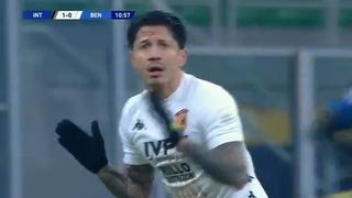 ¡Penal, ‘profe’! La reacción de Lapadula por una falta dentro del área en el duelo ante Inter de Milán [VIDEO]