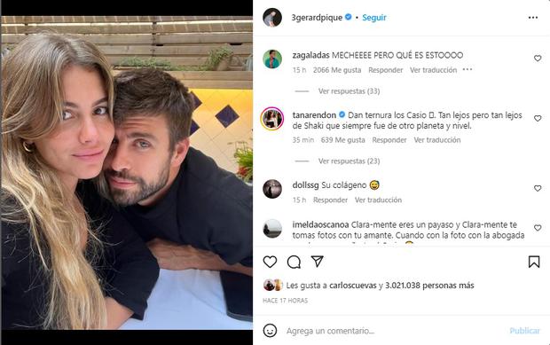 Gerard Piqué publicó la primera fotografía con su novia Clara Chía Martí en su cuenta de Instagram (Foto: Gerard Piqué/ Instagram)