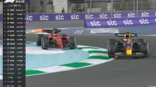 El momento más emocionante del GP de Arabia Saudita: Verstappen supera a Leclerc