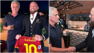 El encuentro de dos grandes: Conor McGregor se reunió con José Mourinho en su viaje por Italia