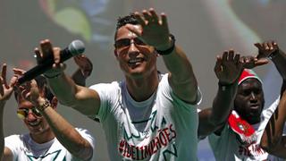 Cristiano Ronaldo se animó a cantar en la celebración del título