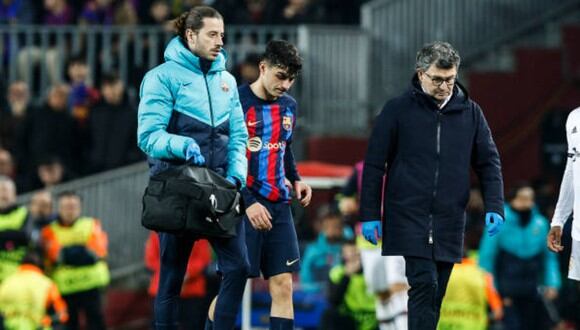 Pedri se lesionó en el partido de Manchester United vs. Barcelona. (Foto: Getty Images)