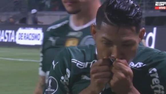 Rony consiguió un doblete en el 5-0 de Palmeiras vs. Cerro Porteño. (Foto: Captura ESPN)