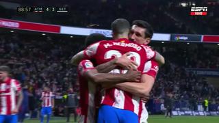 Lo gana sobre el final: Hermoso le dio el triunfo al Atlético por 4-3 sobre el Getafe [VIDEO]