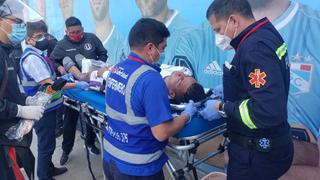 Pronta recuperación: Diego Chávez fue trasladado en ambulancia tras el partido contra Carlos A. Mannucci