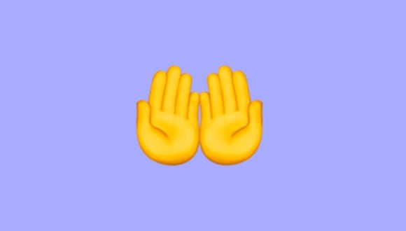 ¿Te han enviado el emoji de las palmas juntas en WhatsApp? Conoce realmente qué es lo que significa. (Foto: Emojipedia)