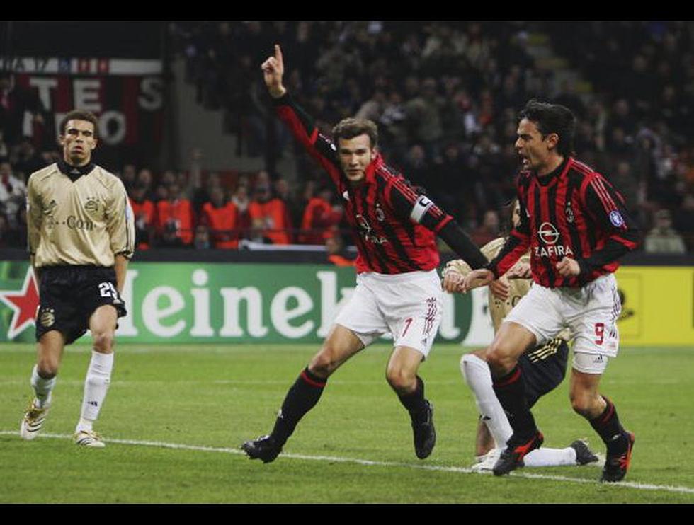 Andriy Shevchenko y Filippo Inzaghi en el AC Milan (Getty Images).