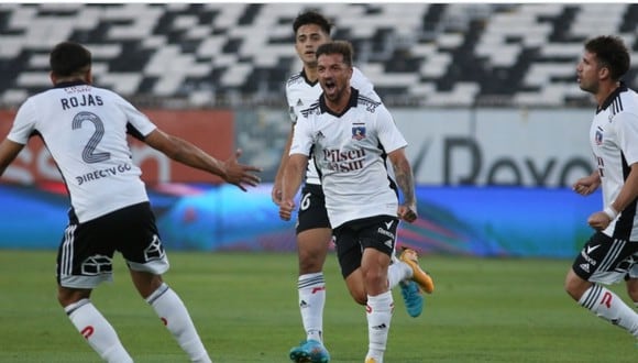 Gabriel Costa puso el 3-0 de Colo Colo vs. Deportes Temuco. (Foto: Captura - TNT Sports)