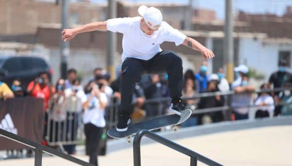 Ángelo Caro ocupó el quinto puesto en Skate en Tokio 2020. (Foto: Agencias)