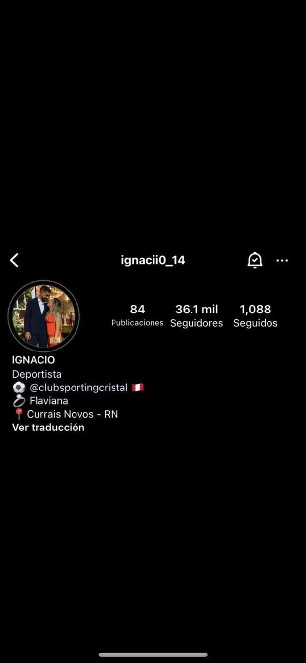 El perfil de Ignácio Da Silva en Instagram. (Captura: Instagram)