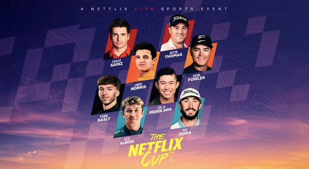 There will be eight competitors in "The Netflix Cup"between drivers and golfers (Photo: Netflix)