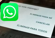 WhatsApp: cómo utilizar la nueva función que reemplazará al “Eliminar para todos” 