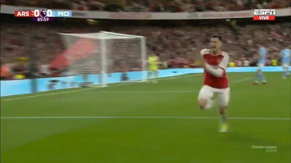 Gabriel Martinelli fue autor del primer gol del partido entre Arsenal vs. Manchester City. (Video: ESPN)