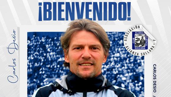Carlos Desio se desempeñó como director técnico de Sport Huancayo y Binacional en Perú. (Foto: @alianzasullana_)