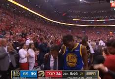 ¡Tremenda baja para los Warriors! Kevin Durant se volvió a lesionar y abandonó la quinta final de la NBA [VIDEO]