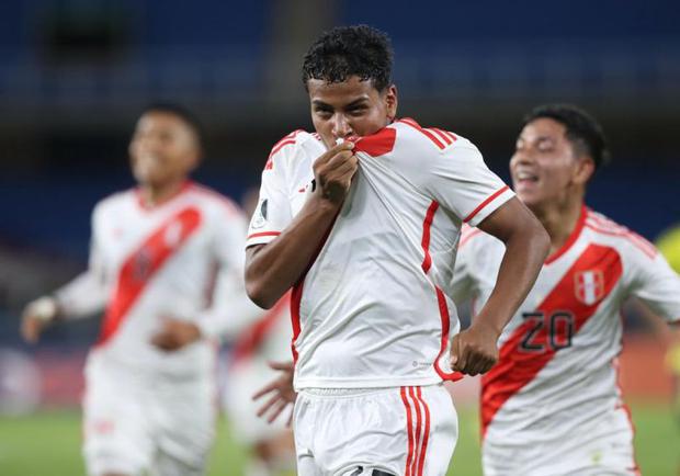 Diether Vásquez marcó el único gol de la Selección Peruana en el Sudamericano Sub-20. (Foto: Selección Peruana)