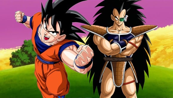 Goku y Raditz en Dragon Ball