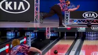 El video viral de un jugador profesional de bolos logrando un split 7-10, un tiro casi imposible