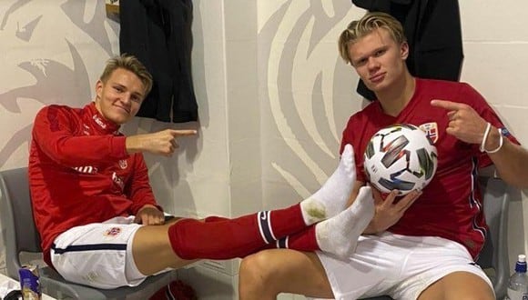 Odegaard y Haaland son compañeros en la selección noruega. (Foto: Marca)
