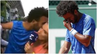 ¡Afuera! Tenista francésfue expulsado del Roland Garrospor acosar a periodista (VIDEO)