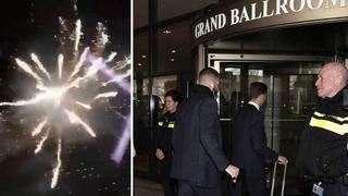 Real Madrid sufrió un ataque en Ámsterdam: cuatro detenidos por uso de fuegos artificiales contra hotel