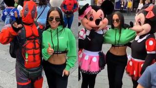 Natti Natasha pasó un divertido momento junto a Deadpool y Minnie Mouse en Nueva York | VIDEO