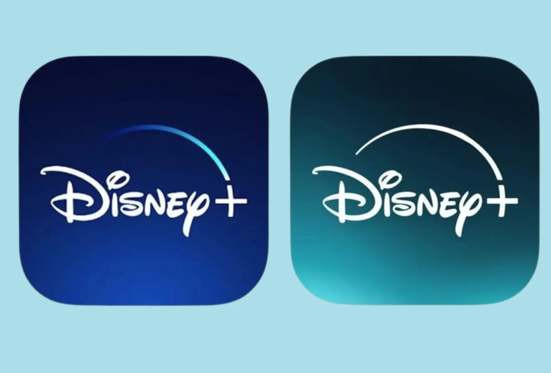 La comparativa entre los dos logos de la plataforma de streaming (Foto: Disney Plus)