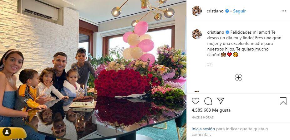 Este fue el mensaje íntegro de Cristiano Ronaldo a Georgina Rodríguez. (Instagram)