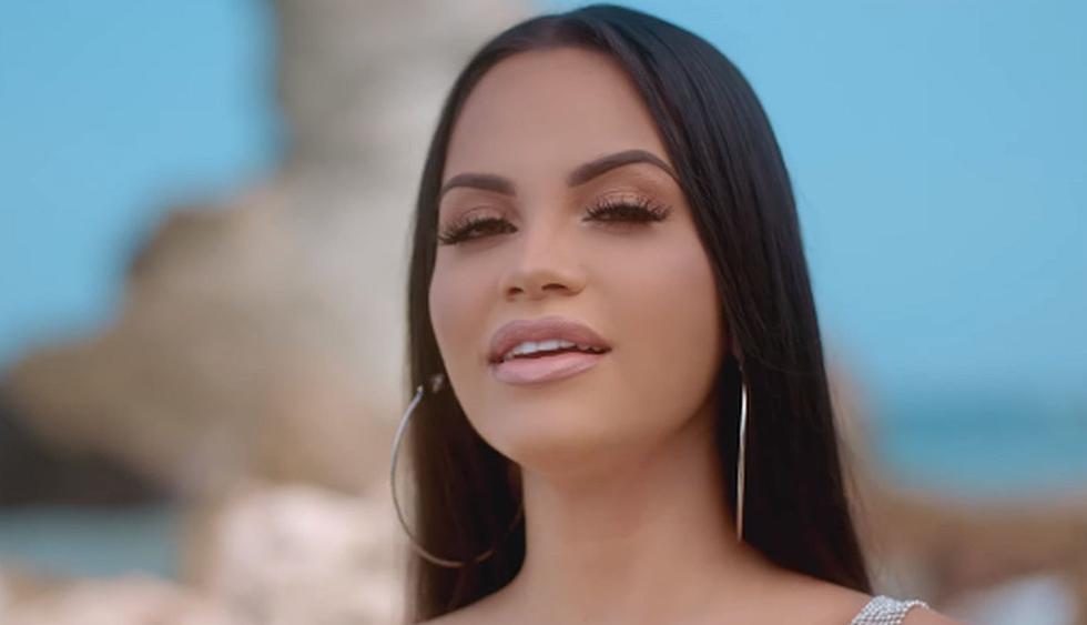 Natti Natasha estrenó el videoclip de “No voy a llorar” durante su estadía en Perú. (Foto: Captura de video)