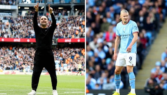 Guardiola y Haaland han demostrado tener una buena relación en Manchester City. (Getty Images)