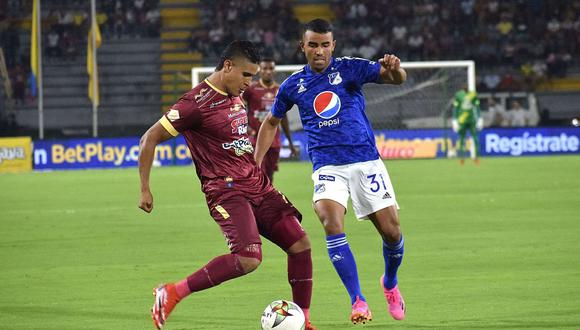 Tolima y Millonarios empataron 1-1 por los cuadrangulares semifinales de la Liga BetPlay 2021. (Foto: Prensa Dimayor)