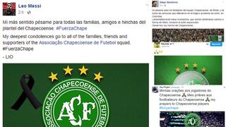 El mundo del fútbol se despide de jugadores y cuerpo técnico del Chapecoense